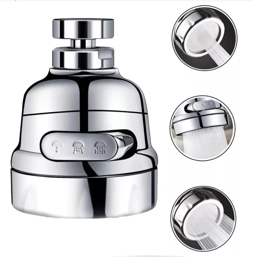 Faucet splash head filter with brass interface and ABS body