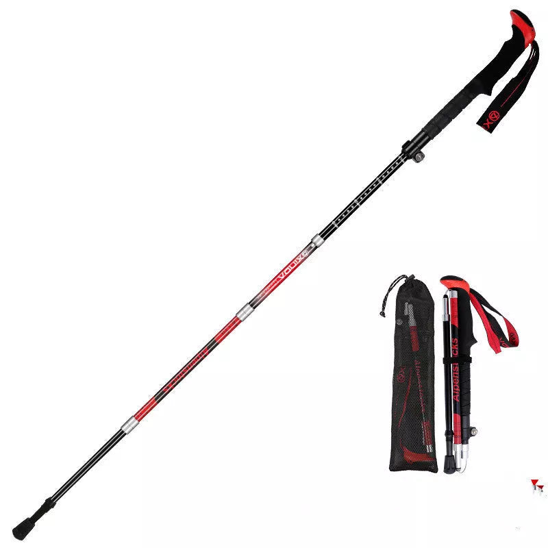XINDA Ultralight Carbon Trekking Poles with Tungsten Steel Tips