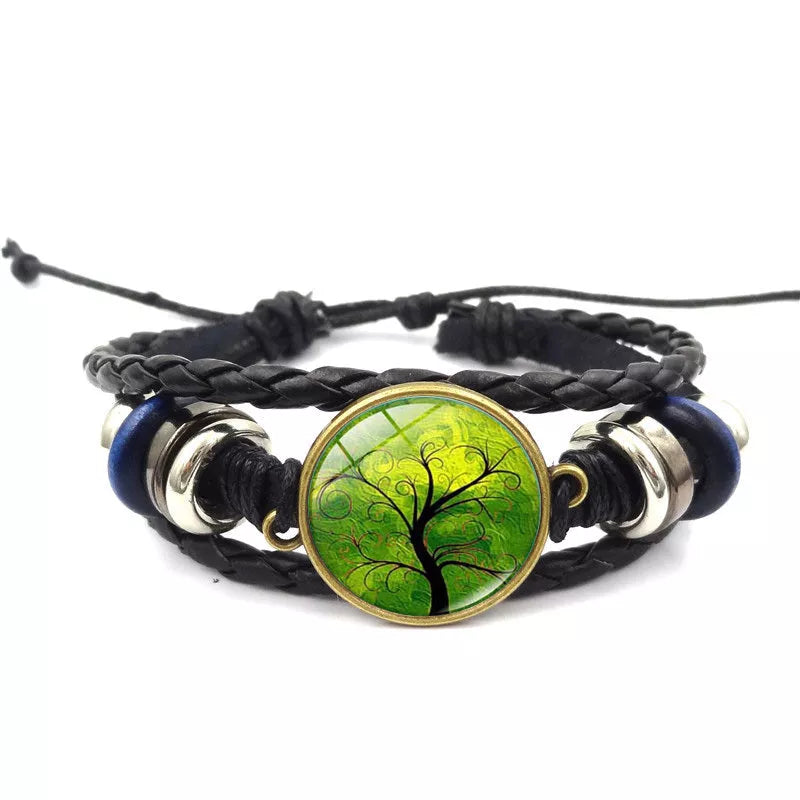 Handmade Tree of Life Bracelet with Multilayer Braided Design