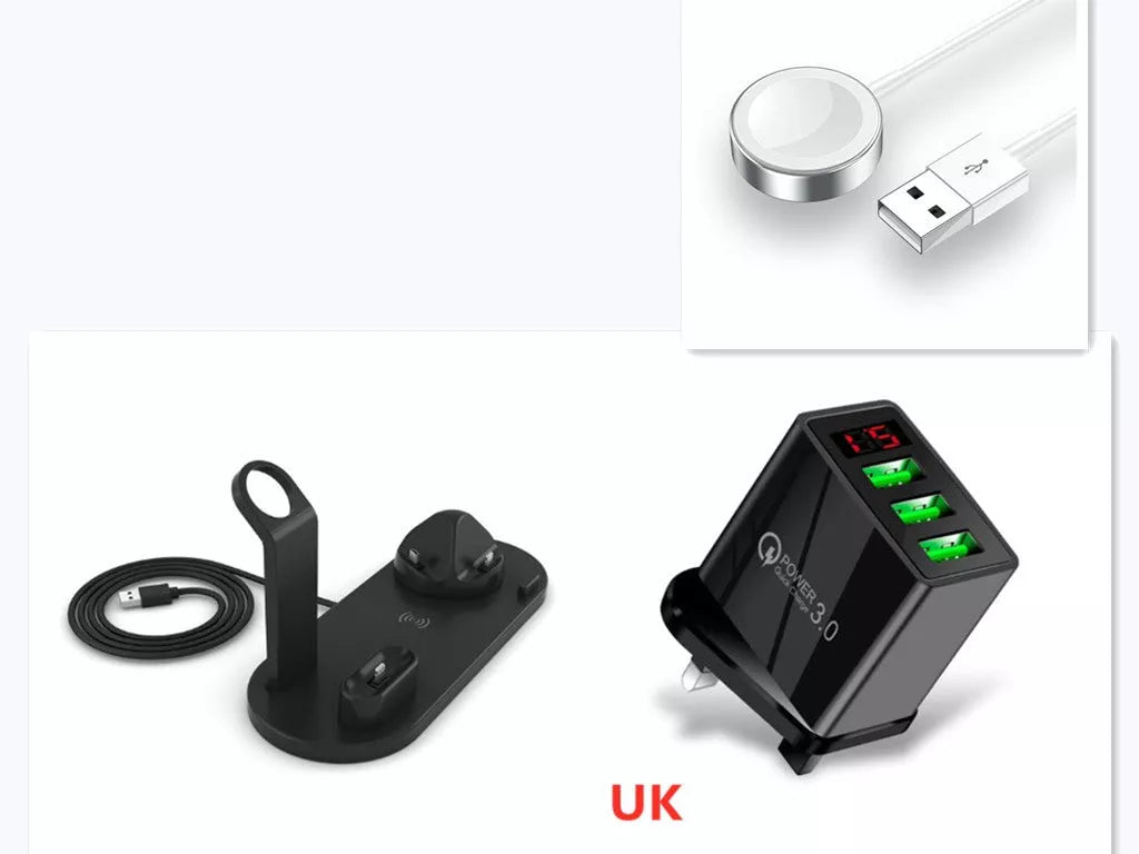 Wireless Charger Stand with 360-Degree Rotation and Fast Charging