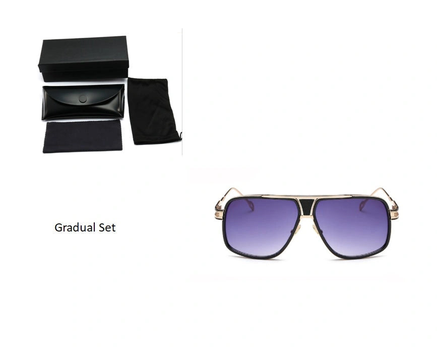 Men's Grandmaster Square Sunglasses with UV400 Protection