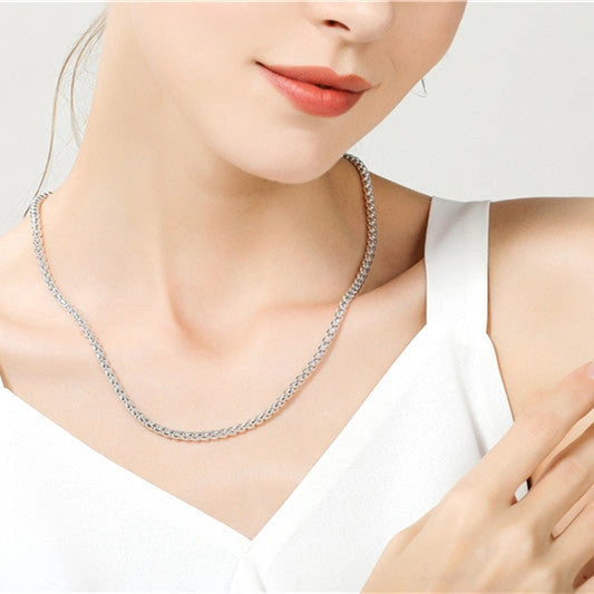 Elegant Silver-Plated Round Box Necklace Clasp