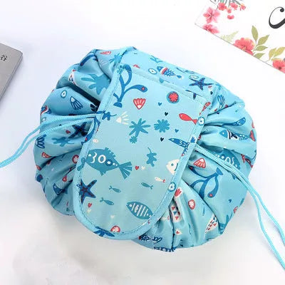 Animal Print Large Capacity Drawstring Cosmetic Storage Bag
