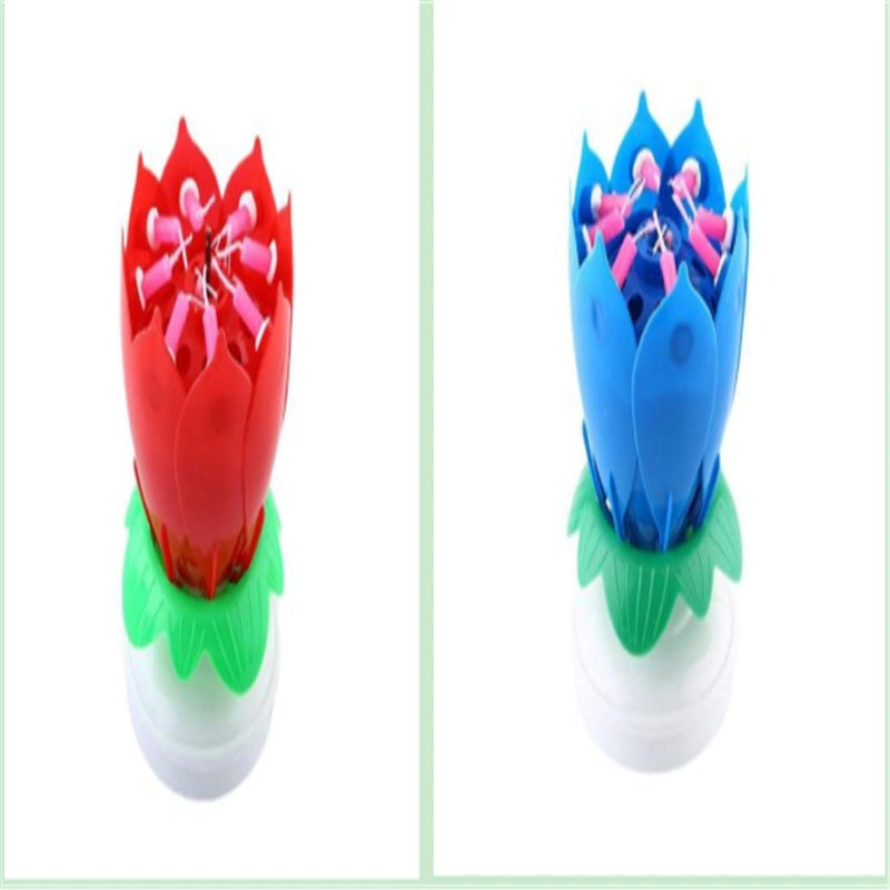 Musical Lotus Candles with Multiple Colors