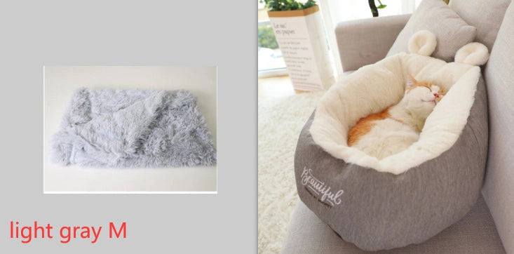 Cotton Pet Dog Bed Warming Soft Sleeping Bag Cushion