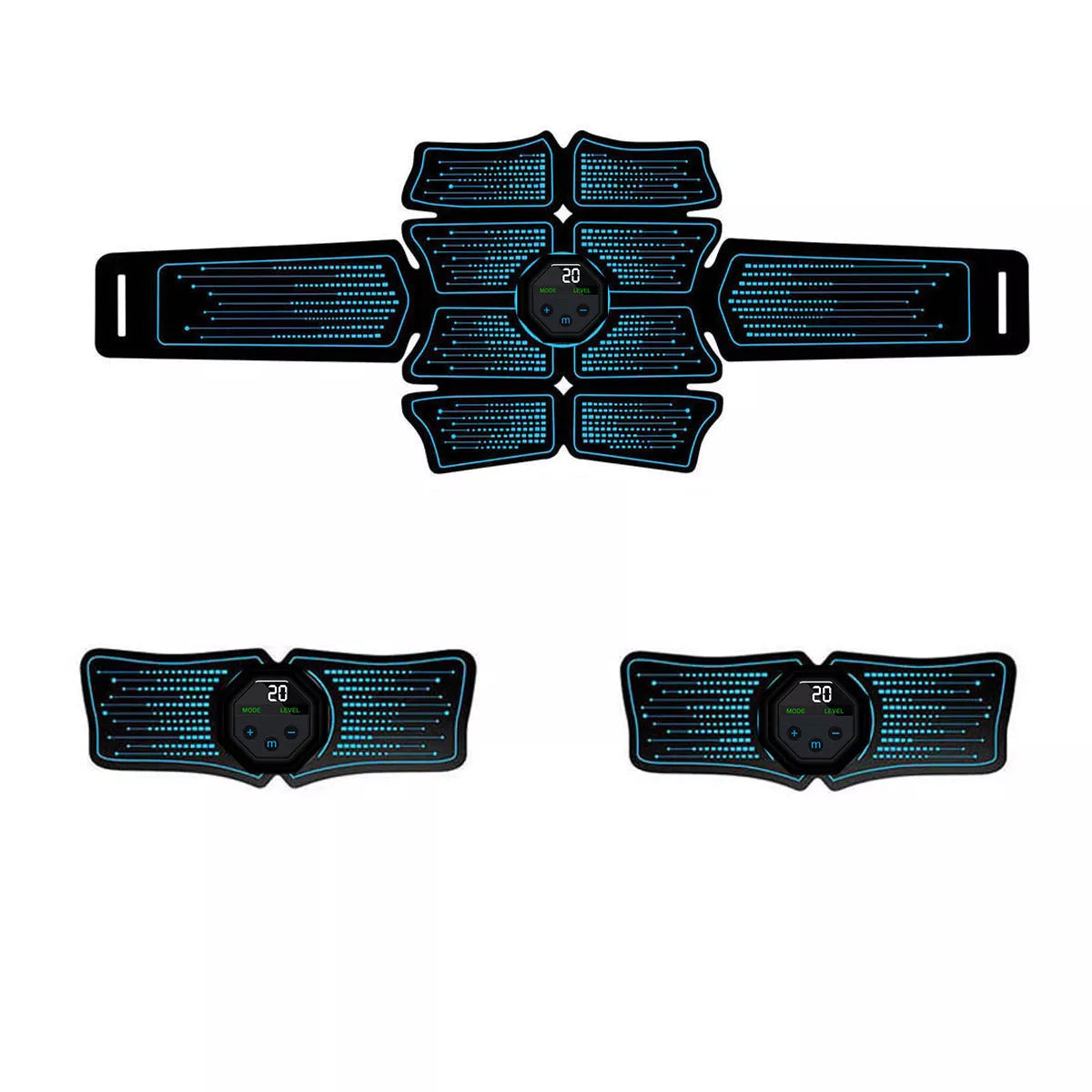 Rechargeable Home Fitness Belt Abdominal Patch with 6 Modes