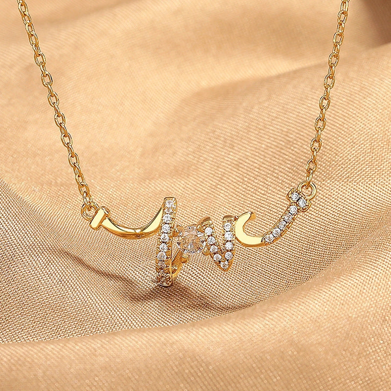 Elegant LOVE Necklace for Women in Silver or Gold