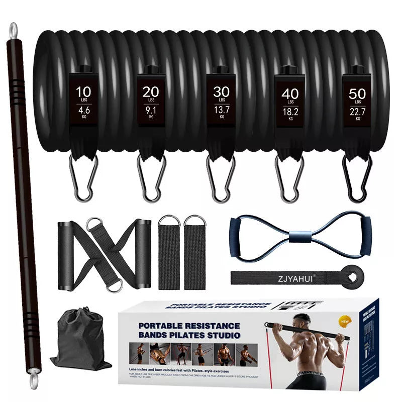 150-pound TPE fitness resistance band set with accessories