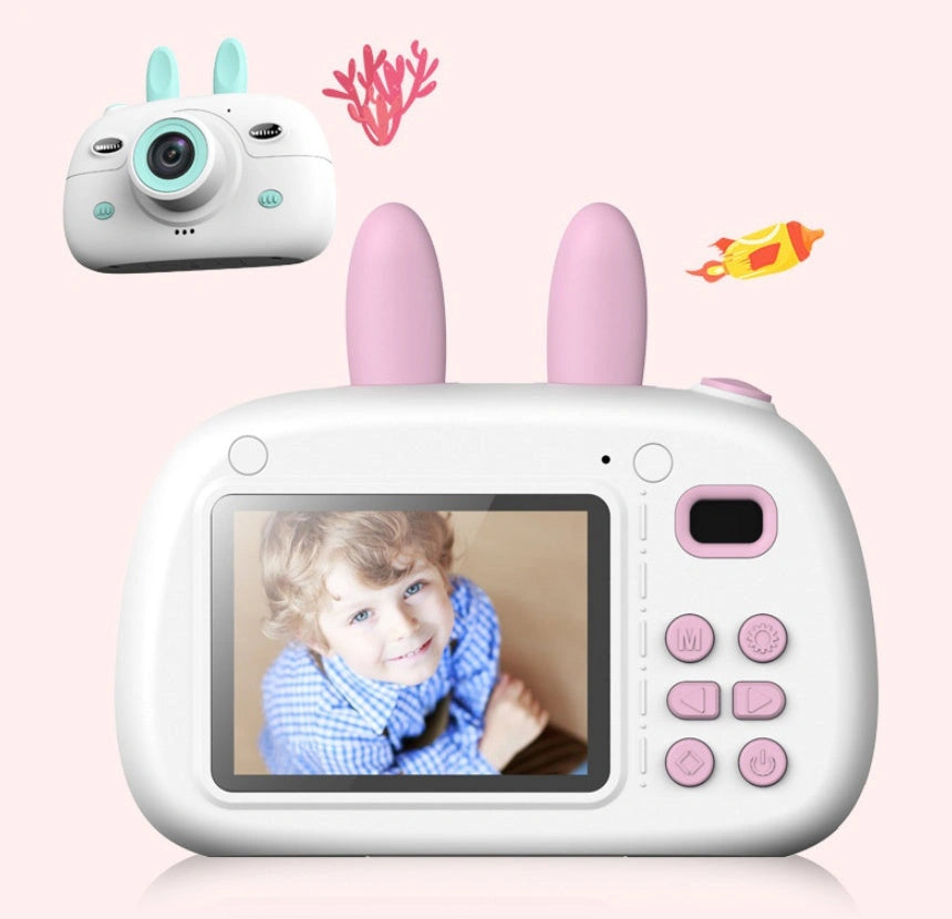 Cartoon rabbit video recorder with 1080P dual camera