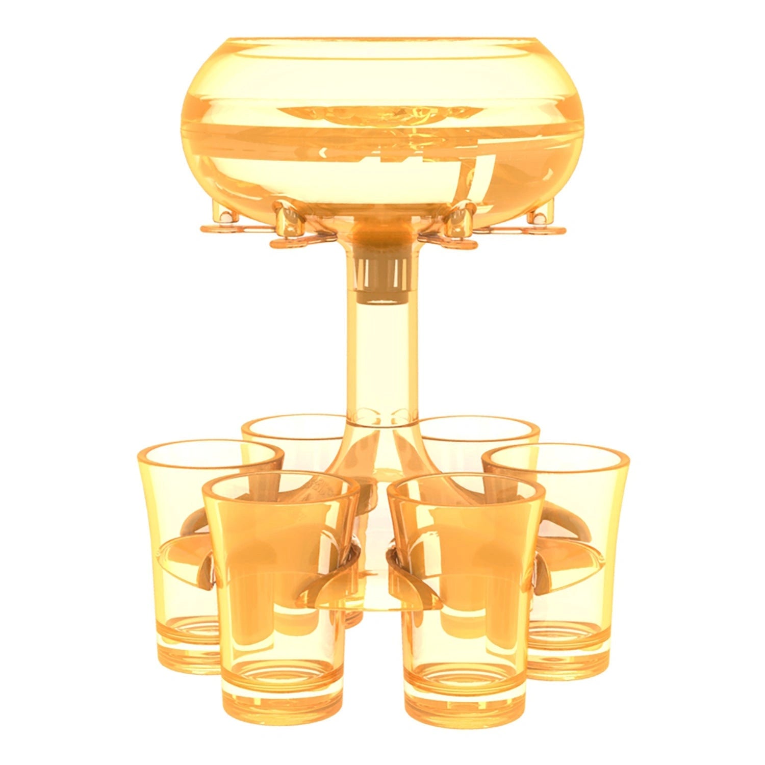 6-Shot Glass Dispenser Holder for Wine, Whisky, and Beer with Stand