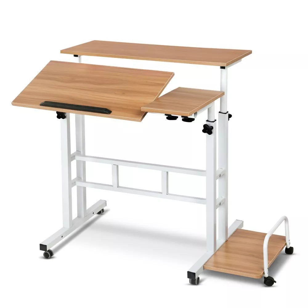 Mobile Computer Lifting Foldable Standing Desk with Modern Simplicity Design