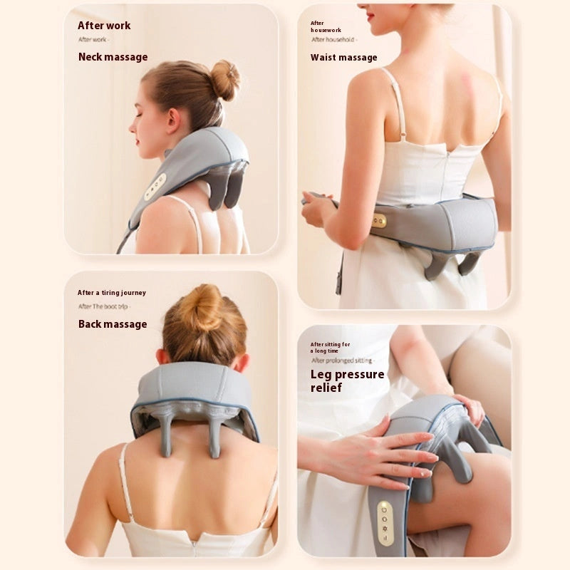 Multifunctional Neck Massager with Kneading and Hot Compress