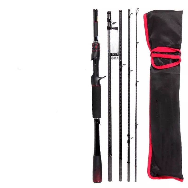 Multi-Section Carbon Fishing Rod for Travelers