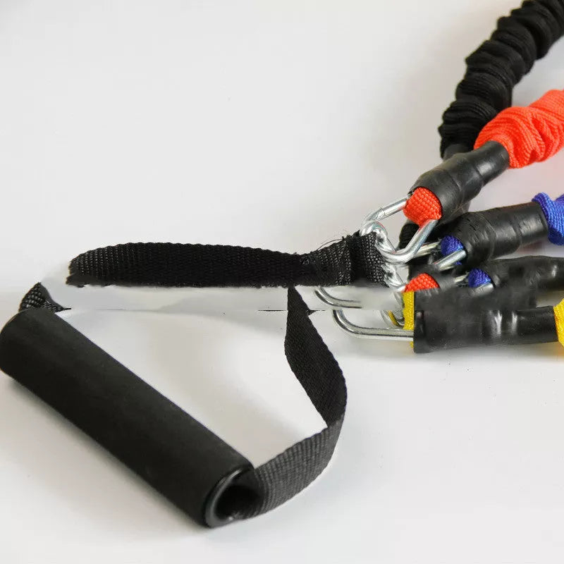 Latex Tension Belt Set for Indoor Fitness with Adjustable Resistance