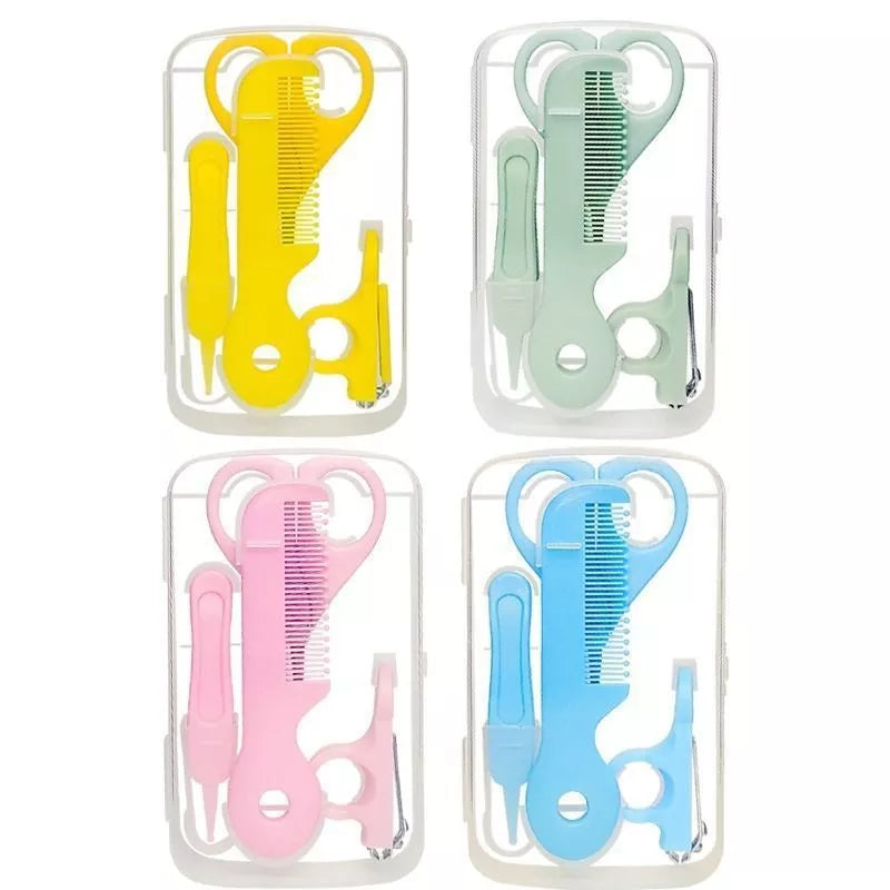 Baby nail clipper scissors and file set for safe manicure and pedicure
