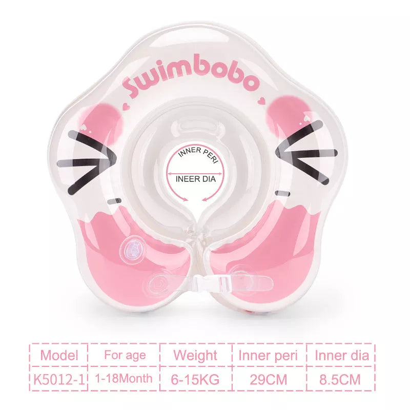 Baby swimming ring for newborns to 8 months, adjustable fit