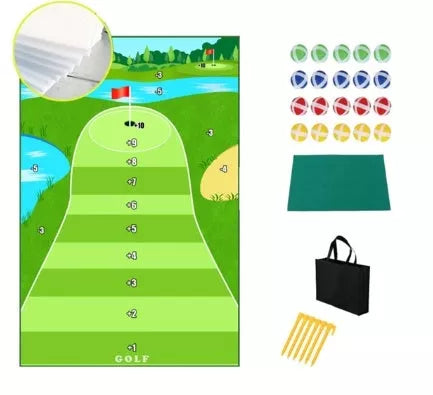 Golf Swing Training Mat with Replaceable Turfs for Accuracy Improvement