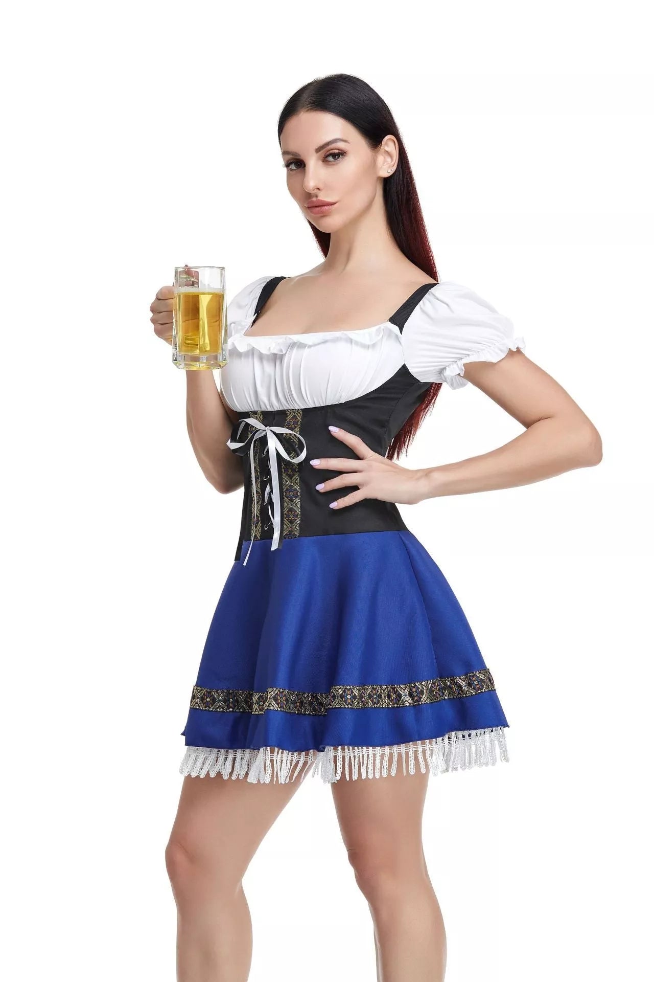 Halloween Maid Uniform Barmaid Dresses in Polyester
