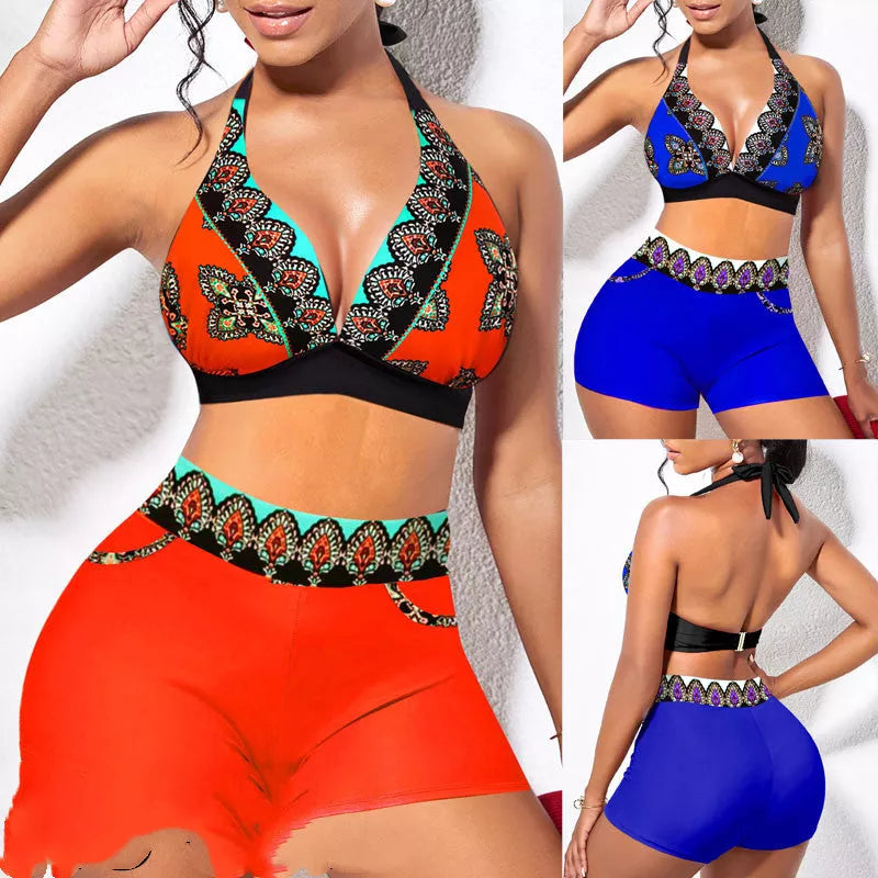 Triangle Halter Cross Bikini for Women with Adjustable Fit