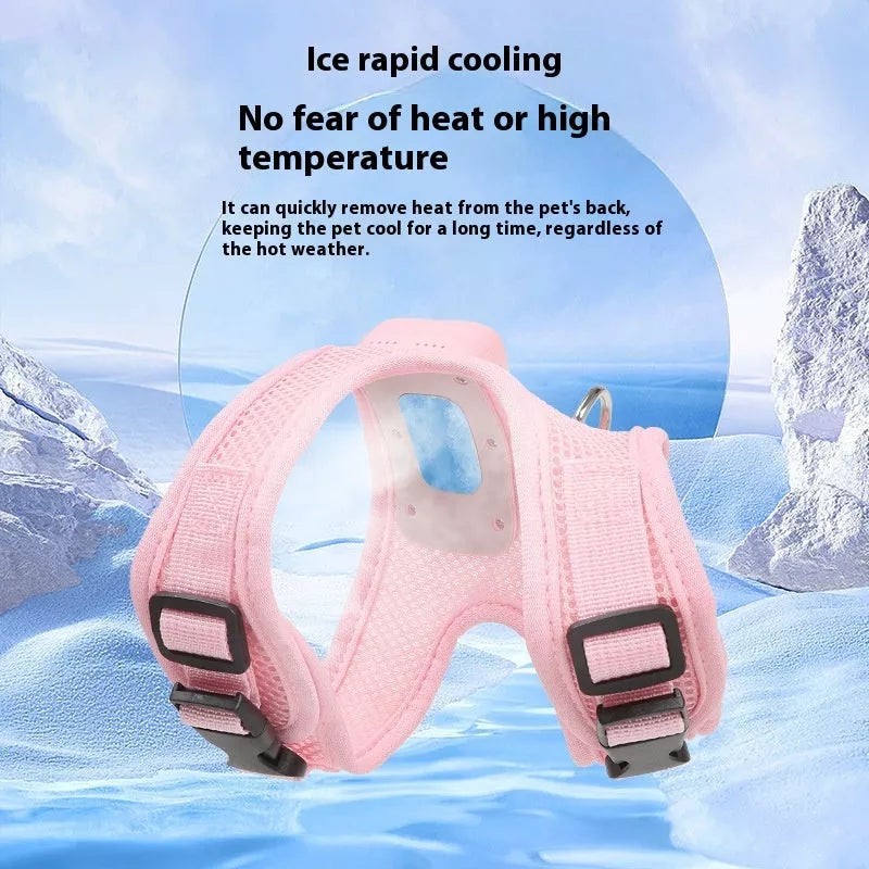 Dog Cooling Vest Harness with Air Conditioner for Small Pets