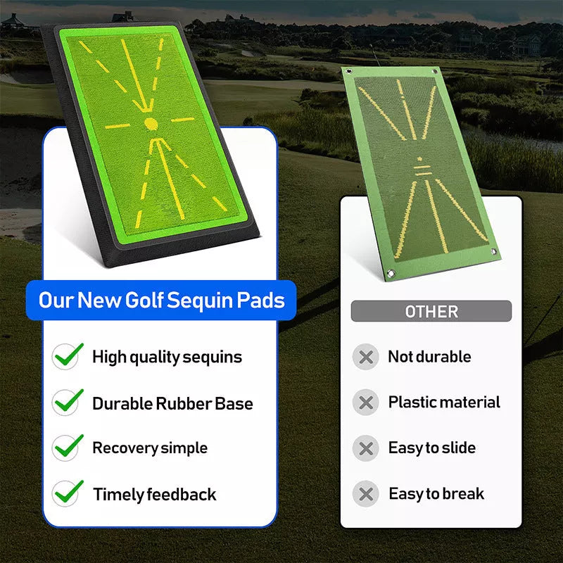 Golf Swing Practice Mat with High-Grade Bead Sheet