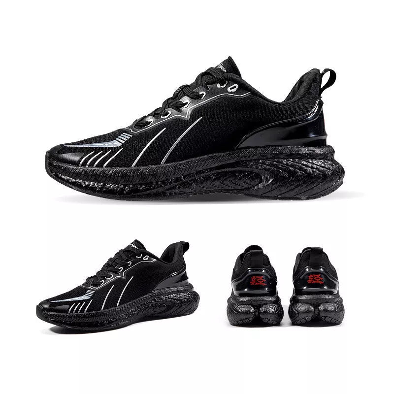 Popcorn Thick Sole Lightweight Woven Running Shoes