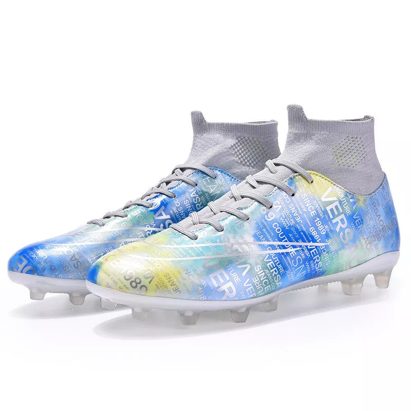 High Top Soccer Shoes for Boys and Girls with Non-Slip Rubber Outsole