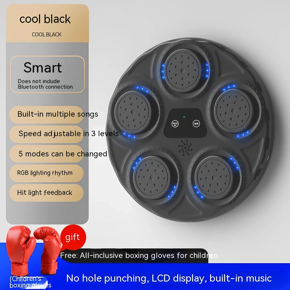 Children's hanging blue light reaction boxing target in PU, 45cm tall with electronic scoring for martial arts training