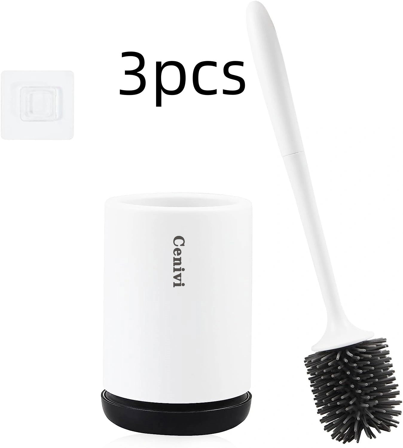 Non-stick Hair Soft Plastic Brush Head Toilet with TPR Material