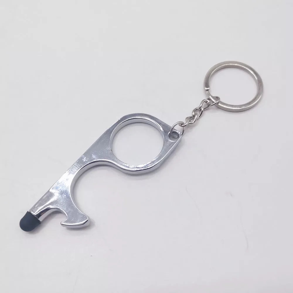 Alloy protective door opener keychain with 7.9cm size