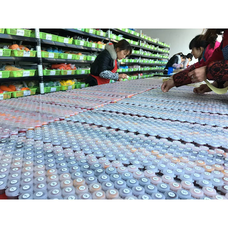 Digital Wholesale Frameless DIY4050 Landscape Oil Painting - Red Eiffel Tower