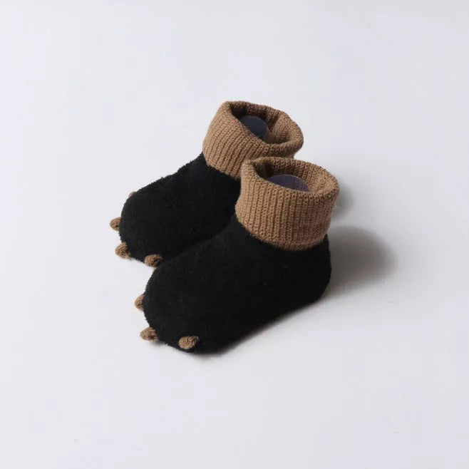 Warm baby socks with half velvet material