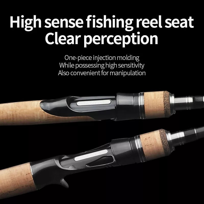 Adjustable Carbon Fishing Rod with Straight Handle for Freshwater