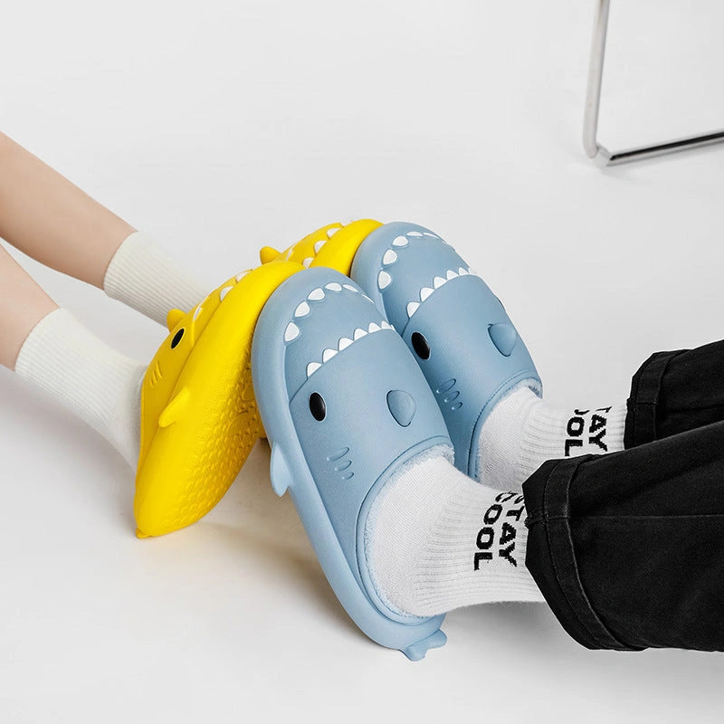 Cartoon Shark EVA Home Slippers with Waterproof Soft Bottom