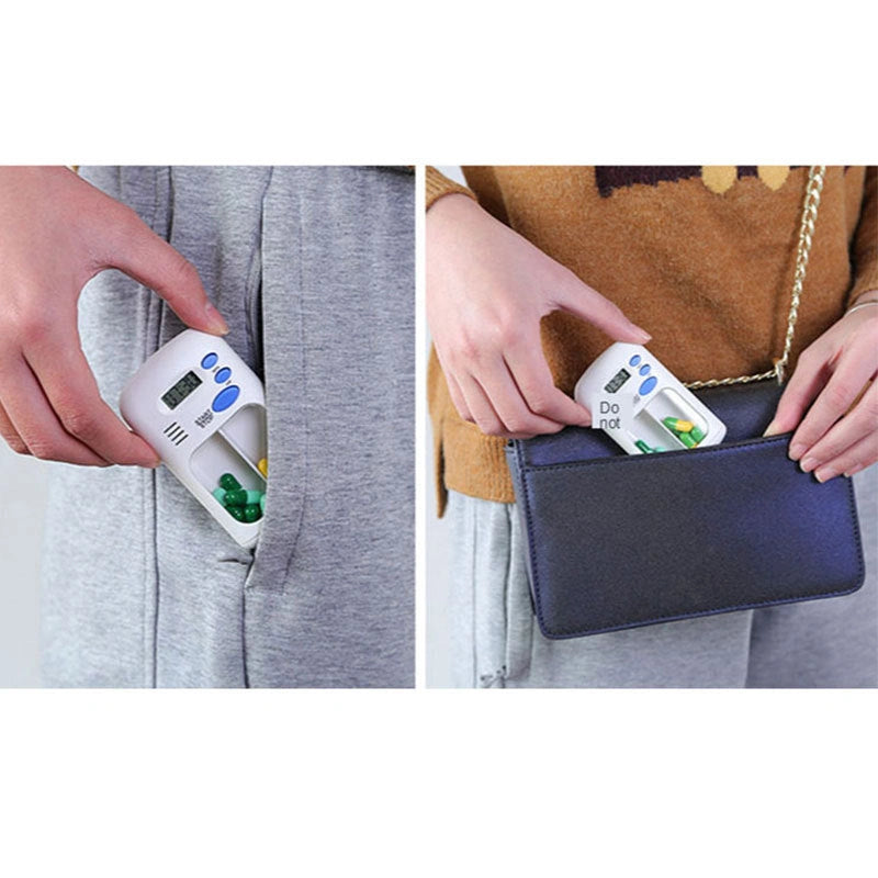 Mini Portable Pill Reminder with LED Display and 99-Hour Timer