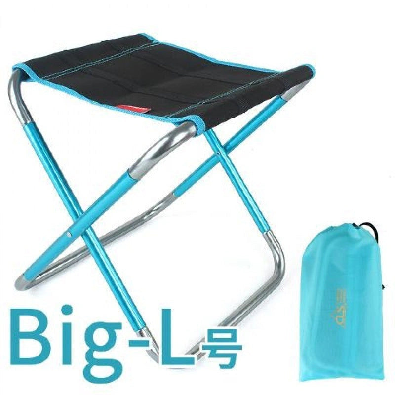 Compact aluminum alloy outdoor folding chair with Oxford cloth seat