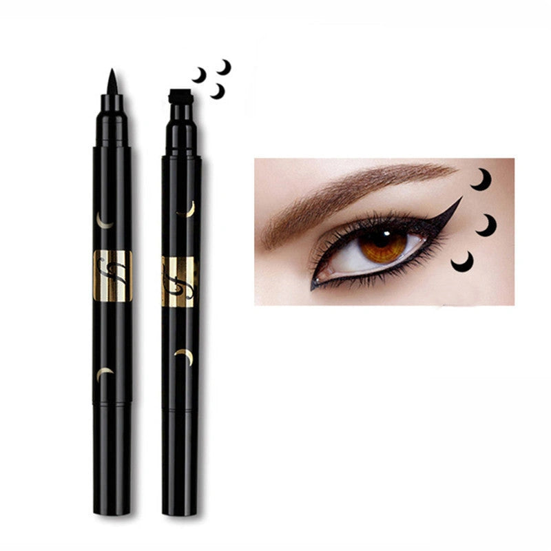 Double-headed seal eyeliner with unique design stamps