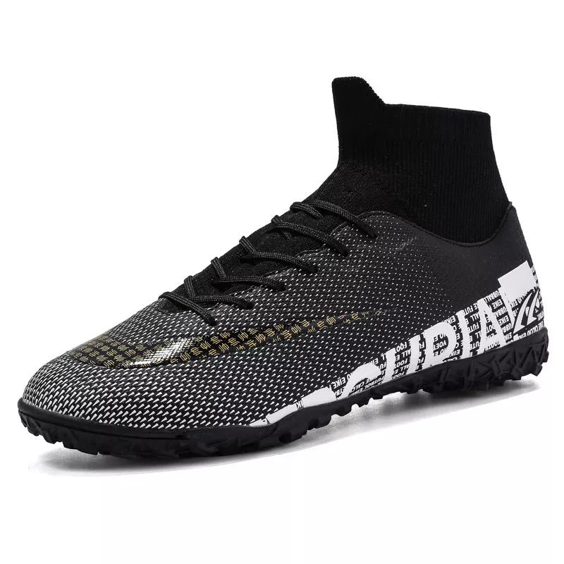 High-Top Football Training Shoes with Broken Nail Short Studs for Men and Women