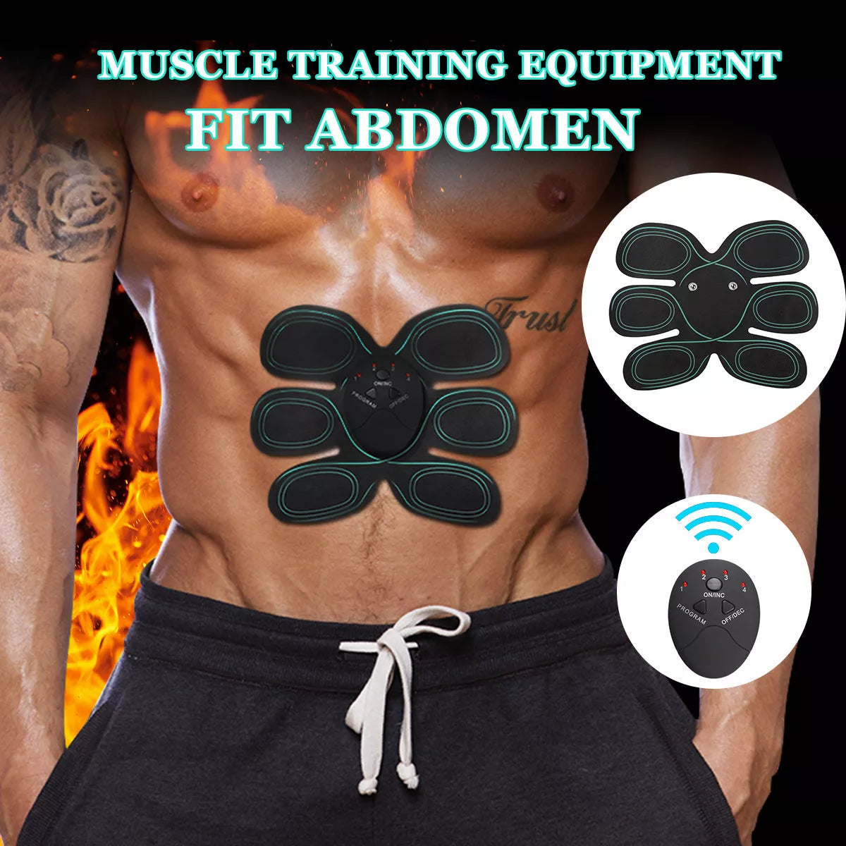 Battery Smart Abs Trainer Patch for Muscle Enhancement