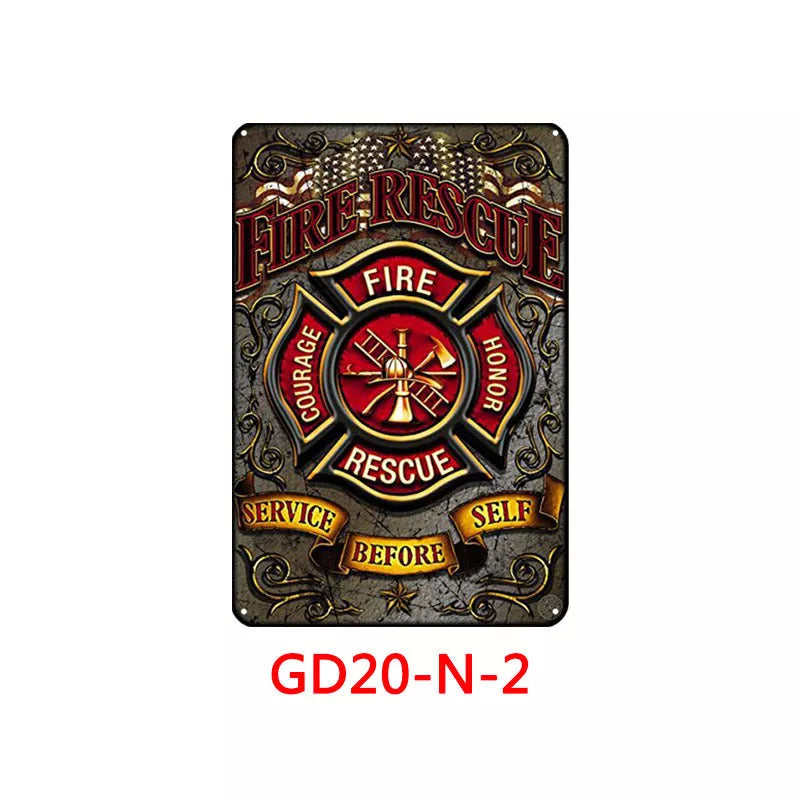 Retro Tin Painting Wall Hanging for Home and Bar Decor