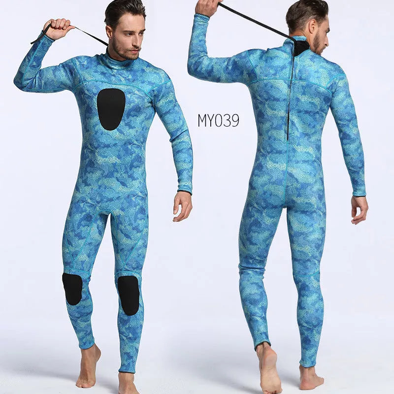 3MM Neoprene Diving Suit with Camouflage Pattern for Men