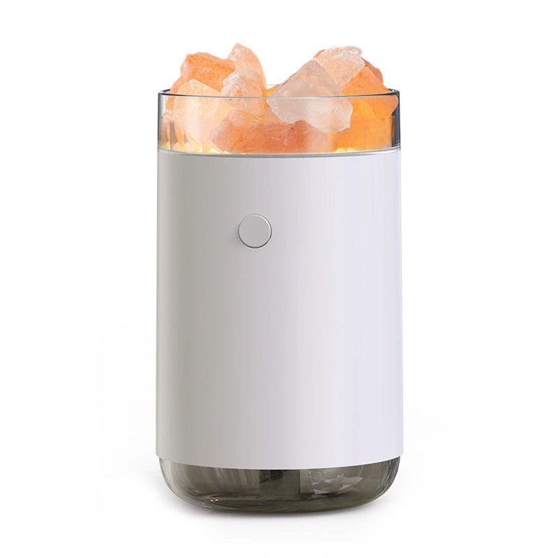 Crystal Salt Stone Air Humidifier with Aromatherapy and LED Lamp