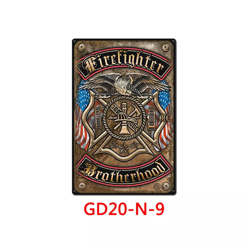 Retro Tin Painting Wall Hanging for Home and Bar Decor