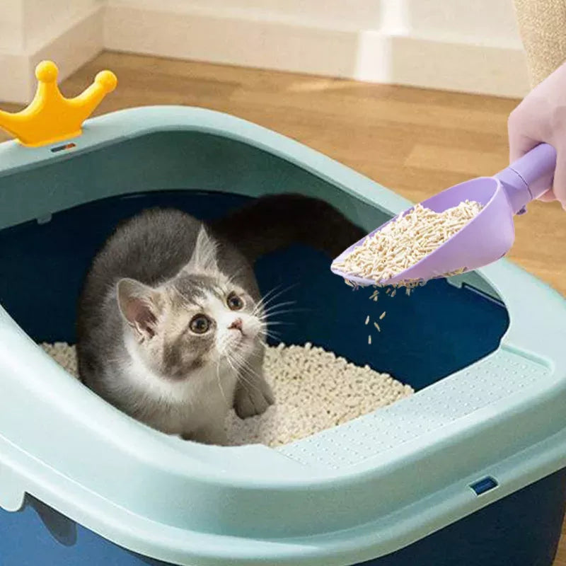 Plastic Cat Litter Scoop with Base for Easy Cleanup