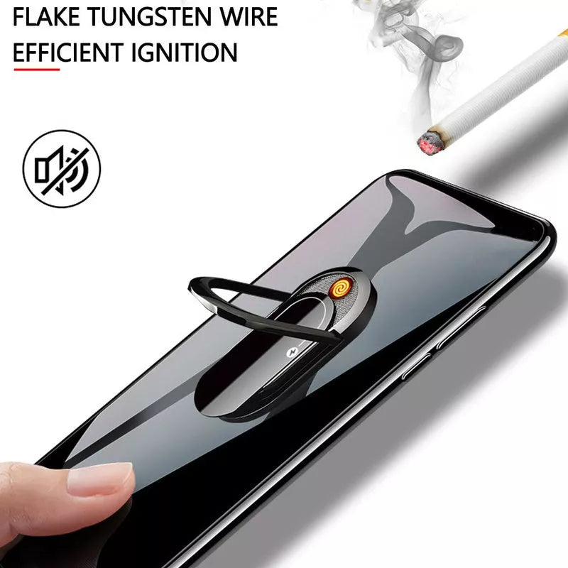 USB Plasma Lighter with Mobile Phone Holder and Car Bracket Compatibility