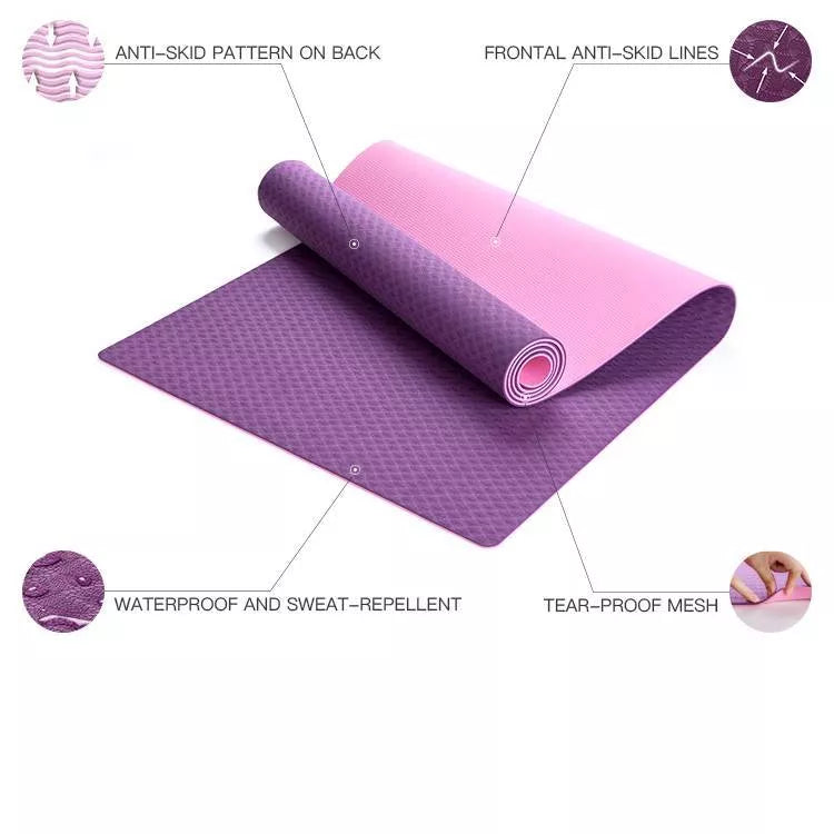 Tasteless and antiskid fitness dance yoga mat for secure workouts