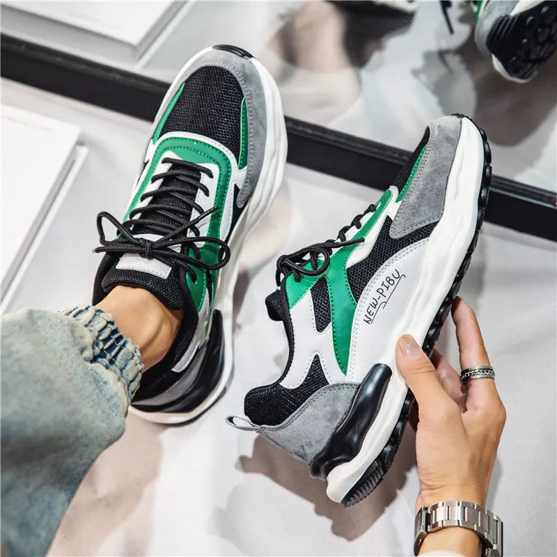 Men's Fleece Sports Casual Cotton Shoes with Color Matching