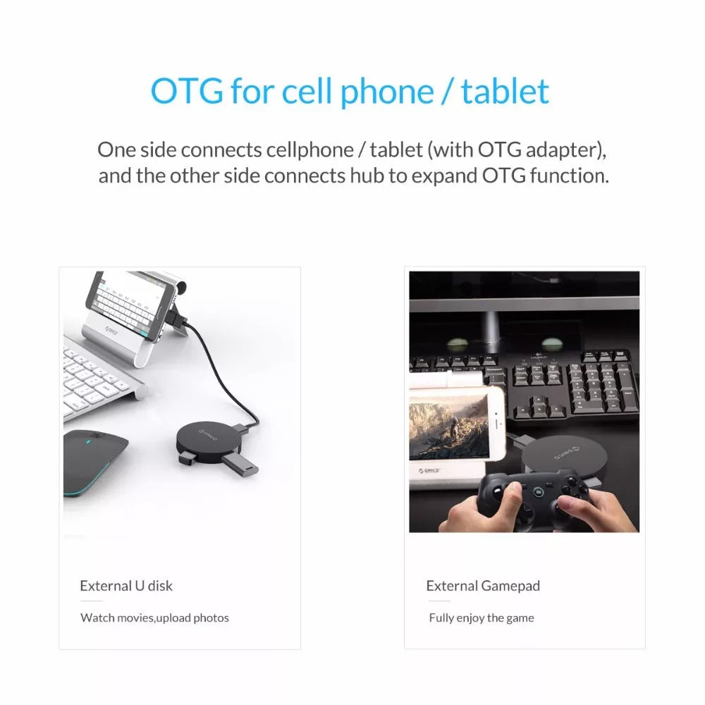 ORICO HA4U-U3 USB3.0 splitter with four ports and offline charging