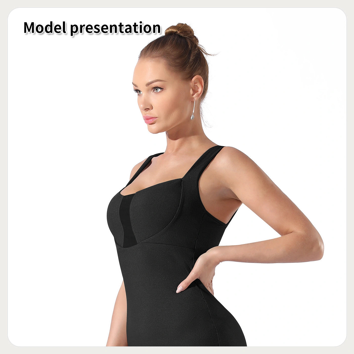 Women's Polyester Dress in Black and Coffee Color