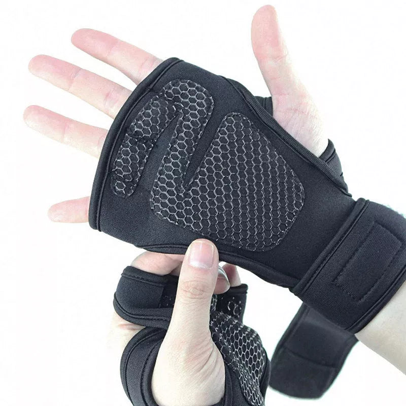 Sports Half Finger Gloves with Non-slip Silicone Palm for Fitness